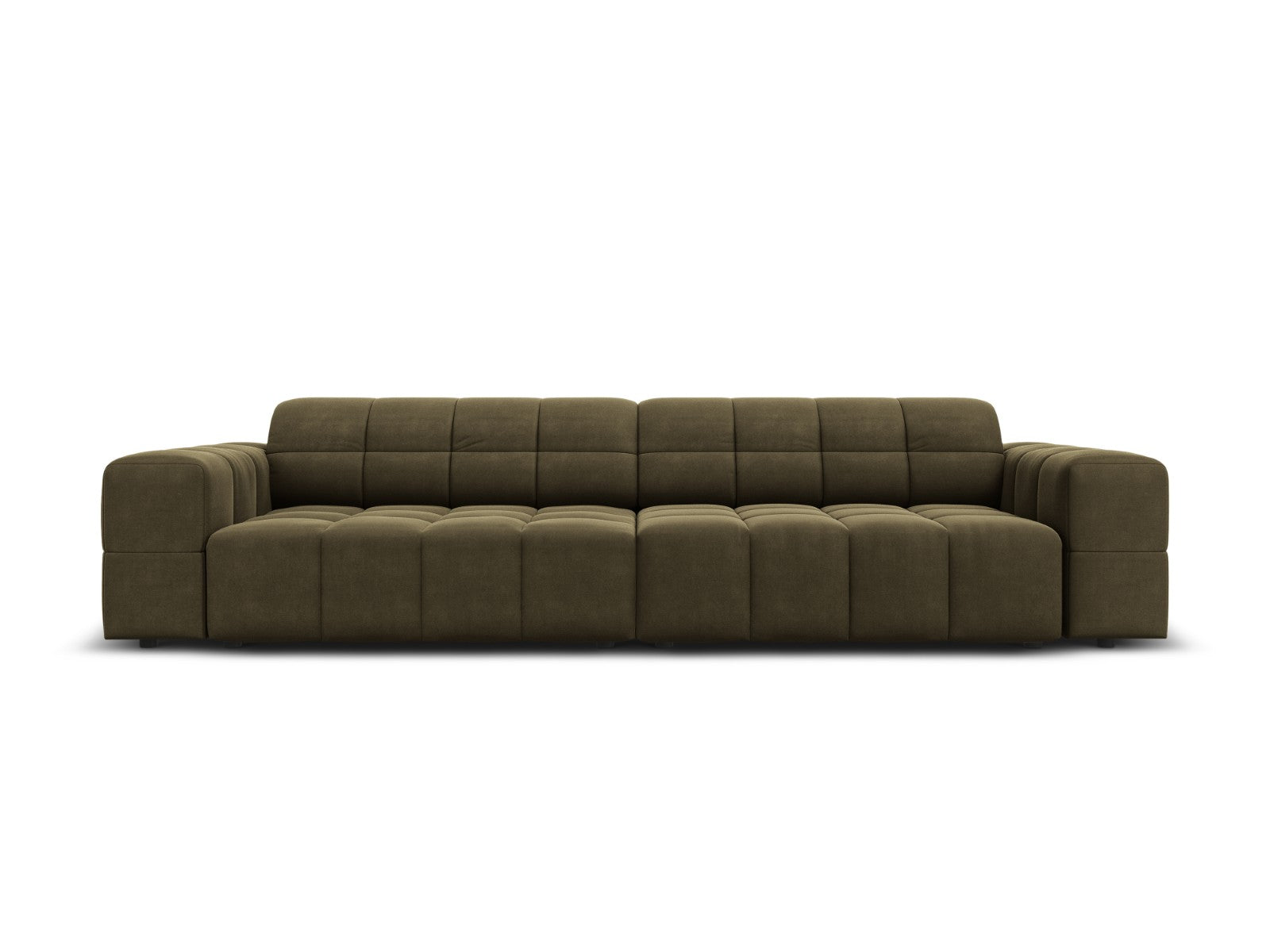 Cosmopolitan Design Bank Chicago 4-zits, flueel groente - 102x252x78cm