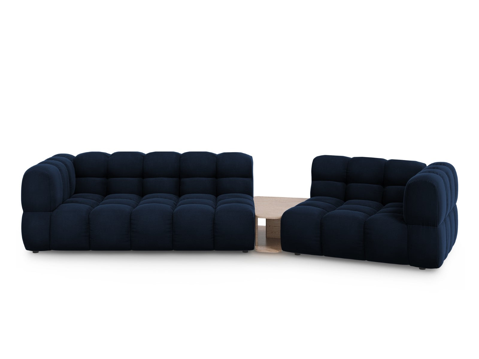 Cosmopolitan Design Rechte modulaire bank Sky 3-zits, flueel, koningsb