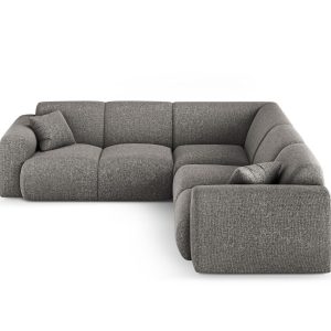 Cosmopolitan Design Symmetrische hoekbank Nolio 5-zits, chenille grijs Cosmopolitan Design Symmetrische hoekbank Nolio 5-zits, chenille grijs