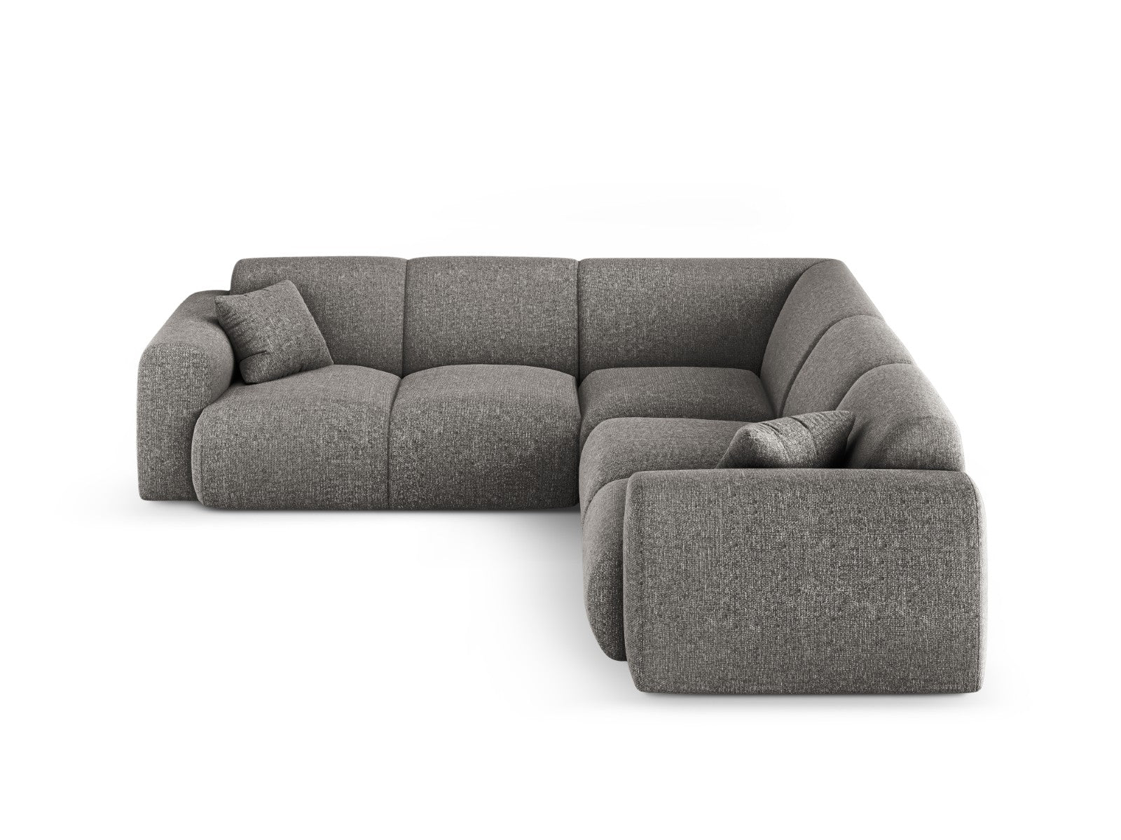 Cosmopolitan Design Symmetrische hoekbank Nolio 5-zits, chenille grijs