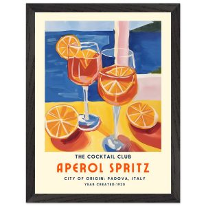 Artfulprints Poster met Lijst Aperol Spritz – The cocktail club I – 30