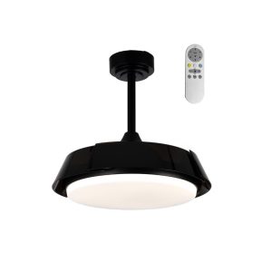 CristalRecord plafondventilator Batan – 1 lichts – 107 x 51 cm – zwart CristalRecord plafondventilator Batan – 1 lichts – 107 x 51 cm – zwart
