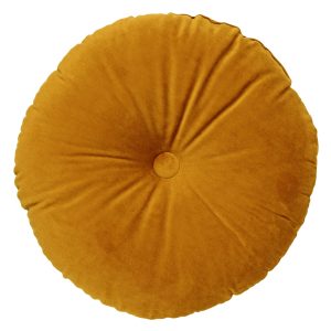 OLLY – sierkussen Ø40 cm – rond velvet – Chai Tea – geel OLLY – sierkussen Ø40 cm – rond velvet – Chai Tea – geel