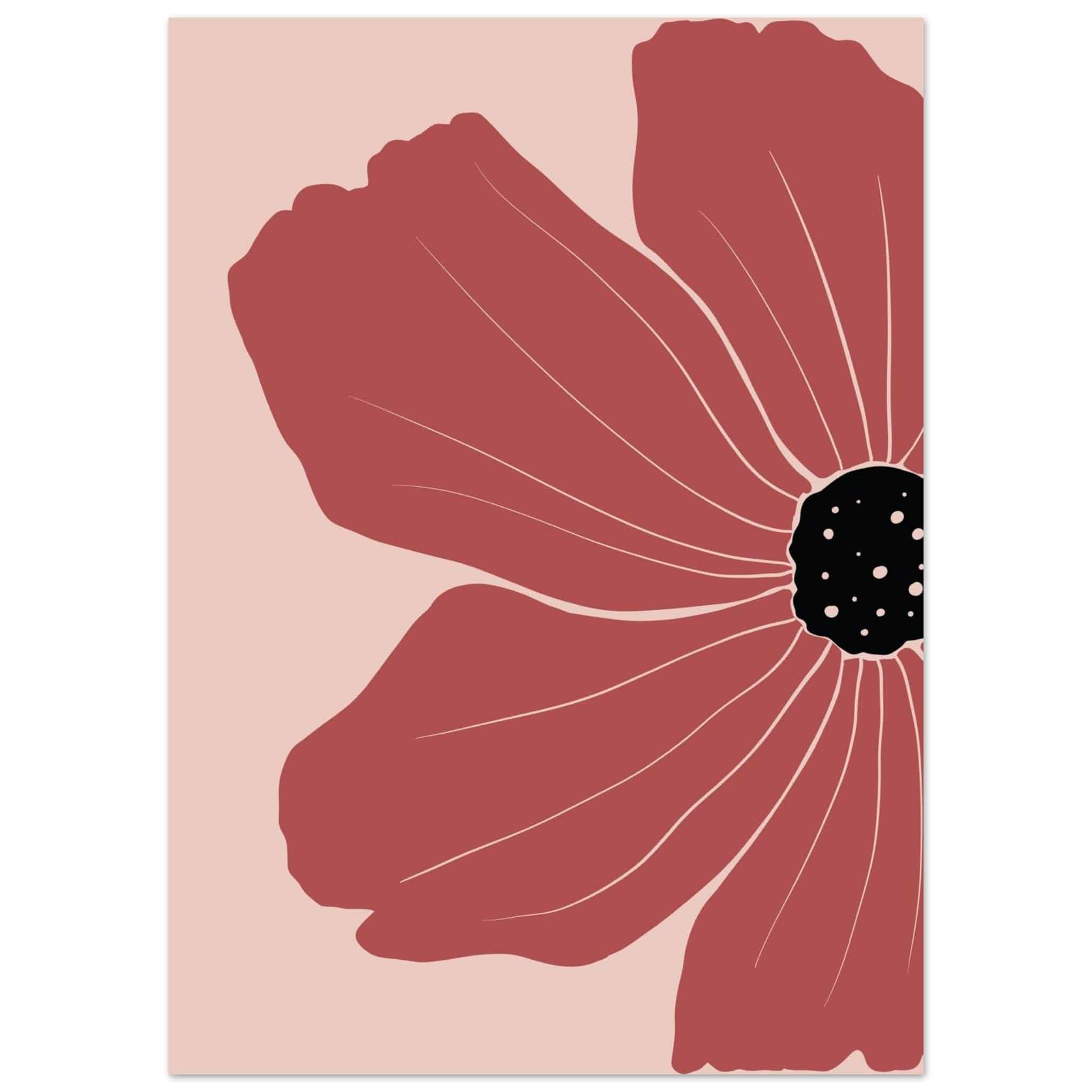 Artfulprints Poster Boho – Red poppy - 50x70 cm - Rood