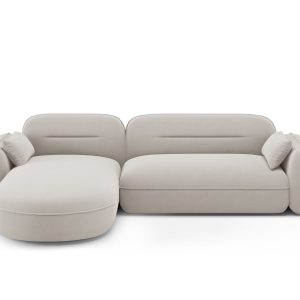 Cosmopolitan Design Modulaire hoekbank links Sydney 4-zits, flueel, li Cosmopolitan Design Modulaire hoekbank links Sydney 4-zits, flueel, li