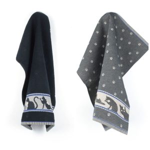 Luxe Keukendoek en Theedoek Kat Zwart – Bunzlau Castle – 100% biologis Luxe Keukendoek en Theedoek Kat Zwart – Bunzlau Castle – 100% biologis