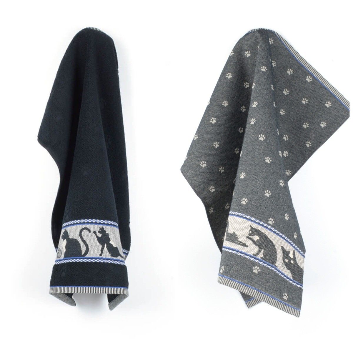 Luxe Keukendoek en Theedoek Kat Zwart - Bunzlau Castle - 100% biologis