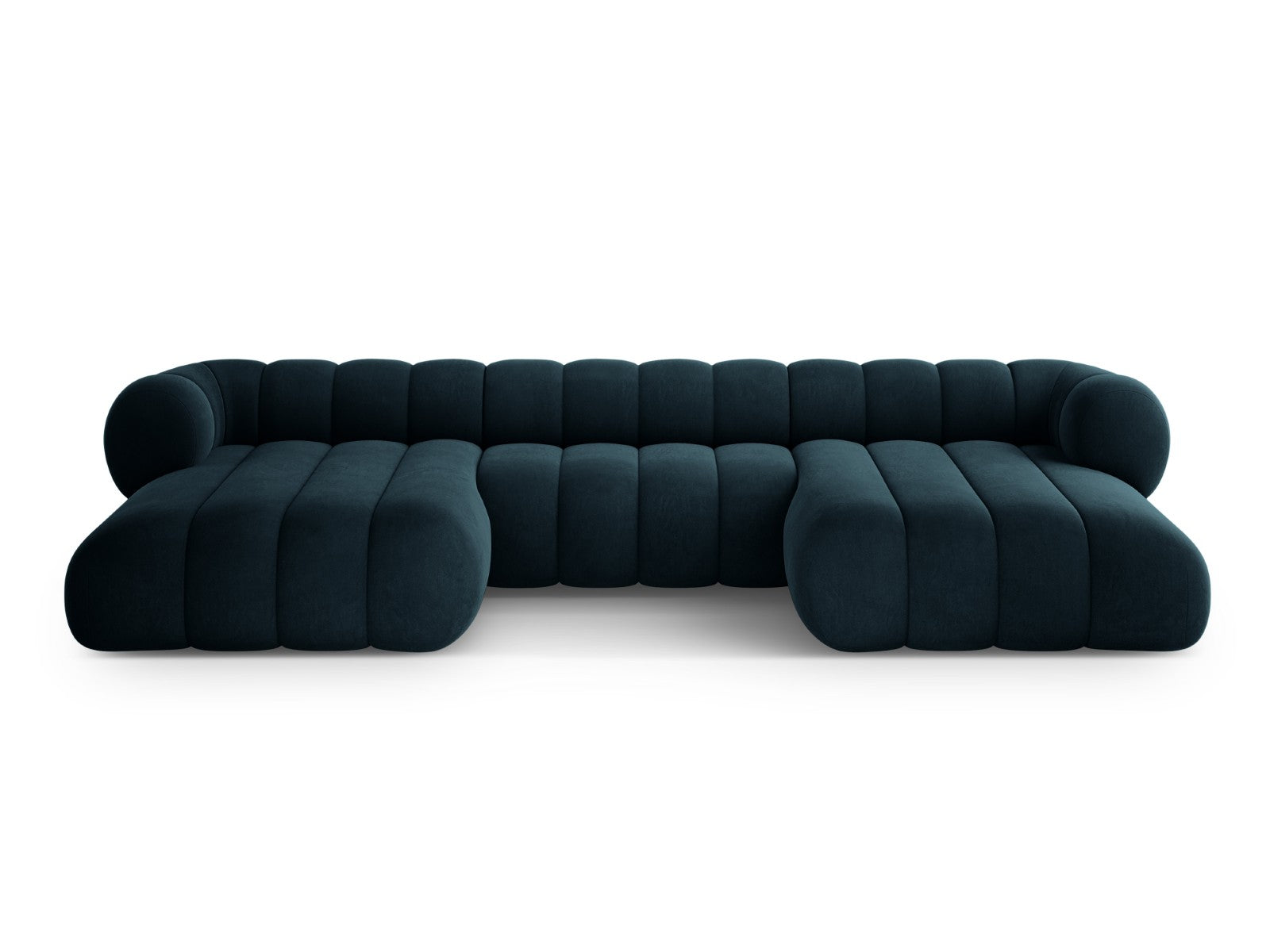 Cosmopolitan Design Panoramische bank Koge 6-zits, flueel diepe olie -
