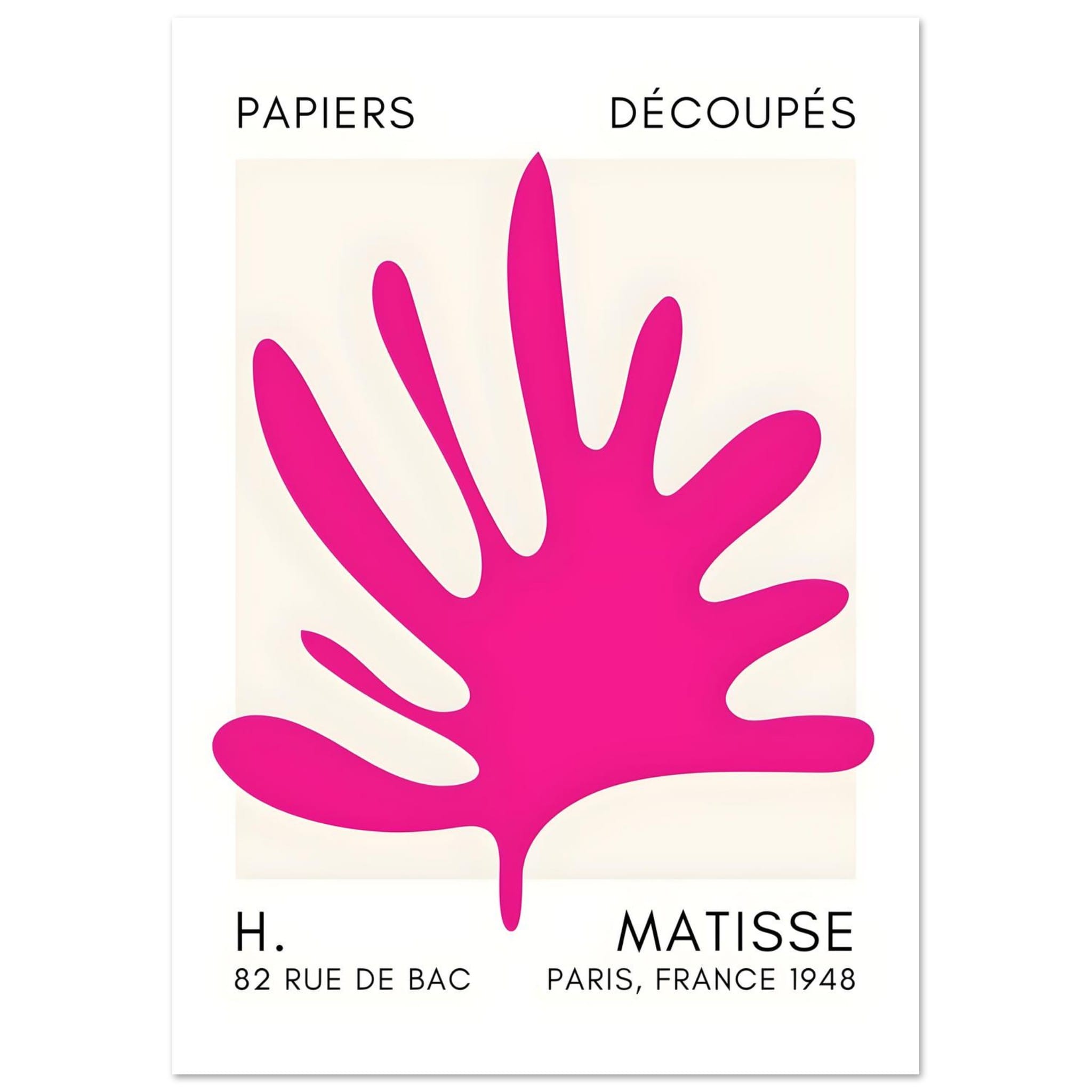 Artfulprints Poster Matisse – Coral drift pink - A4 21x29.7 cm - Roze