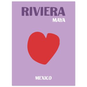 Artfulprints Poster Mexico – Riviera Maya – 30×40 cm – Paars Artfulprints Poster Mexico – Riviera Maya – 30×40 cm – Paars