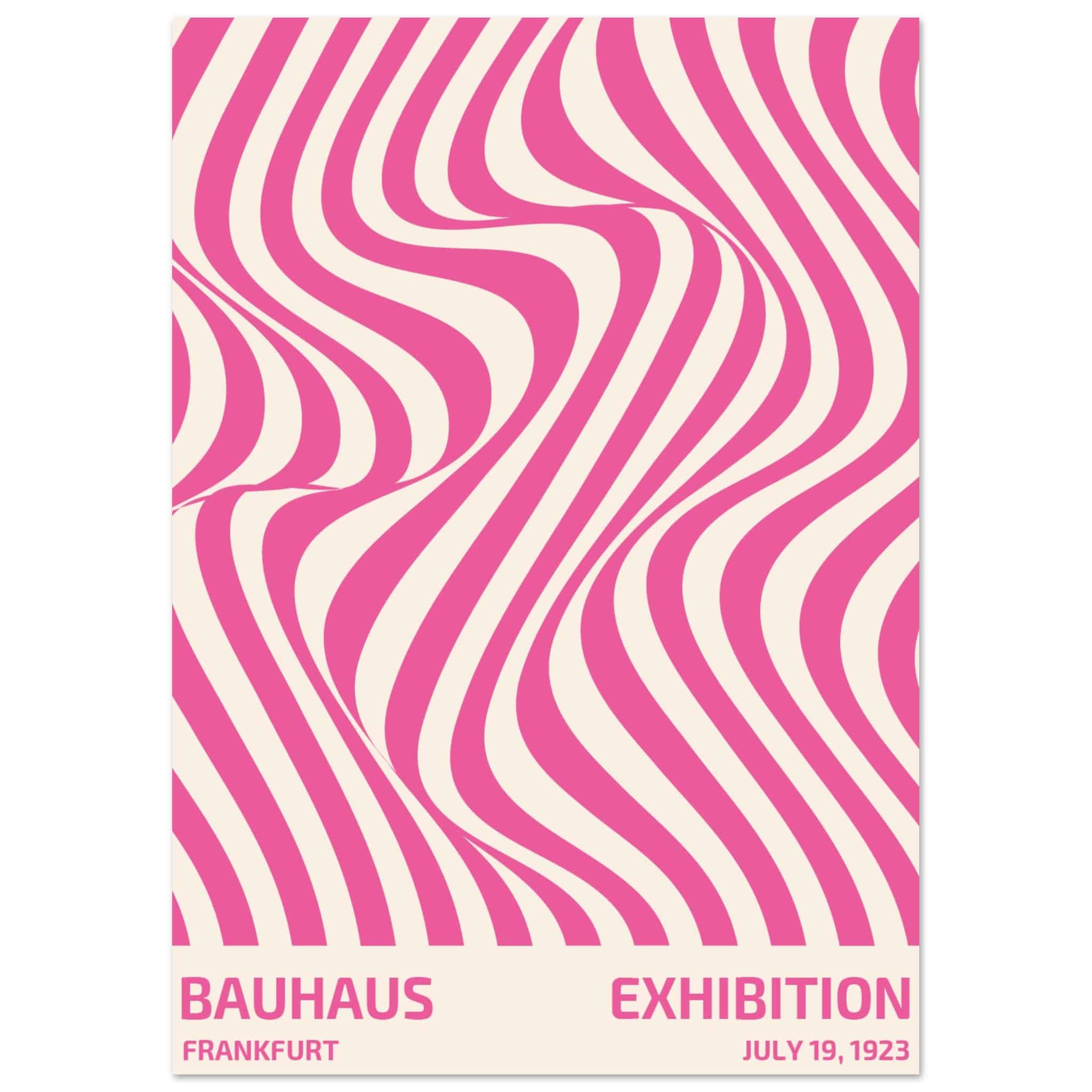 Artfulprints Poster Bauhaus - Exhibition Frankfurt pink - A4 21x29.7 c