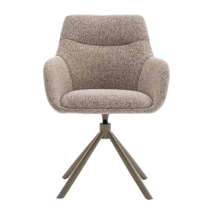 DÉJA Living Eetkamerstoel Noé – Taupe/Taupe – Draaibaar – Set van 2 DÉJA Living Eetkamerstoel Noé – Taupe/Taupe – Draaibaar – Set van 2