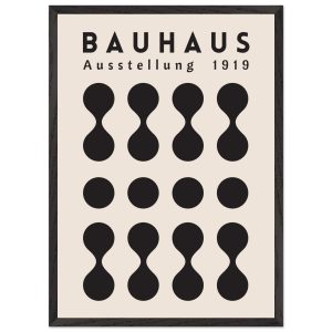 Artfulprints Poster met Lijst Bauhaus – Ausstellung 1919 – 50×70 cm –