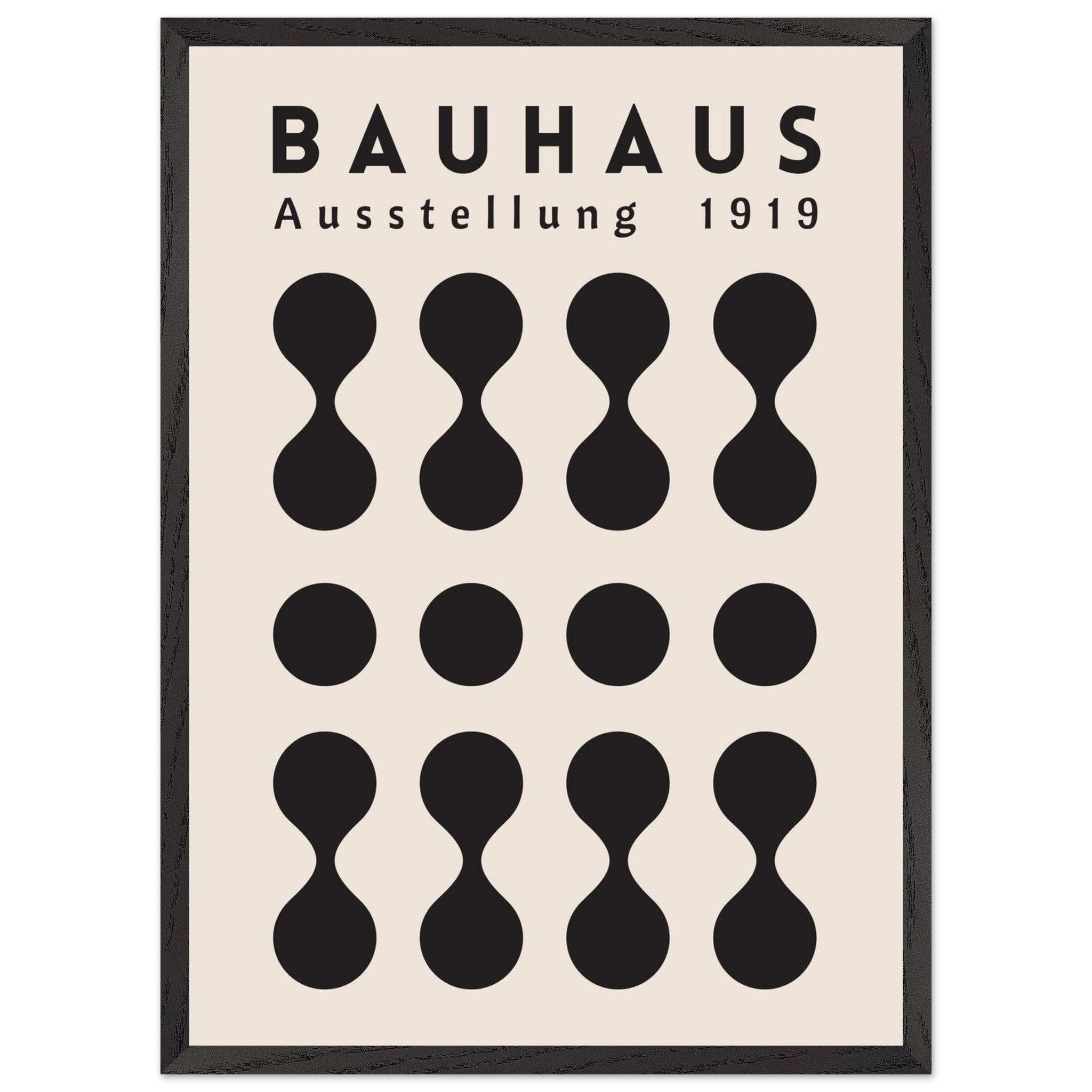 Artfulprints Poster met Lijst Bauhaus - Ausstellung 1919 - 50x70 cm -