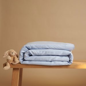 Coco & Cici – Kids – TENCEL Twill Dekbedovertrek Licht Blauw – 100×135