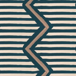 Catchii Behang Ikat Oez Zigzag Blue Catchii Behang Ikat Oez Zigzag Blue