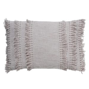 FARA – Sierkussen 40×60 cm – 100% katoen – met franjes – Micro Chip – FARA – Sierkussen 40×60 cm – 100% katoen – met franjes – Micro Chip –