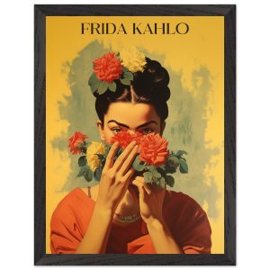Artfulprints Poster met Lijst Frida Kahlo – Behind the bloom – 30×40 c Artfulprints Poster met Lijst Frida Kahlo – Behind the bloom – 30×40 c