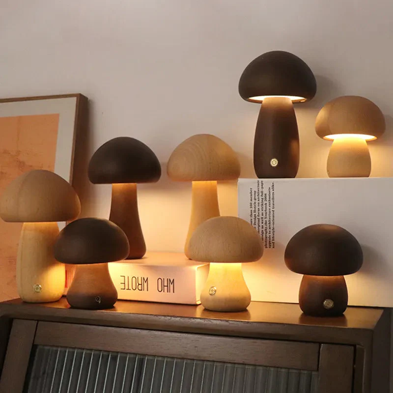 GlowShroom – Sfeervolle LED Tafellamp met Touchbediening en USB-oplaadbaar
