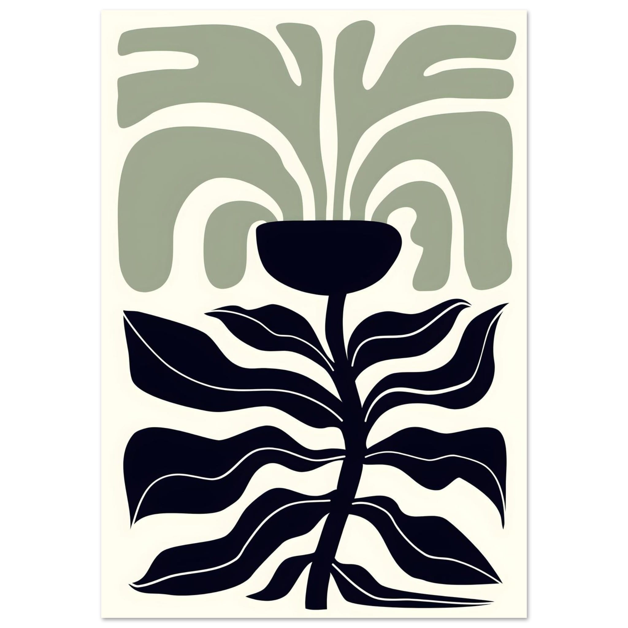 Artfulprints Poster Matisse – Poetic bloom II - 70x100 cm - Groen