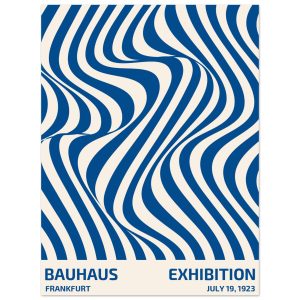 Artfulprints Poster Bauhaus – Exhibition Frankfurt blue – 30×40 cm – B Artfulprints Poster Bauhaus – Exhibition Frankfurt blue – 30×40 cm – B