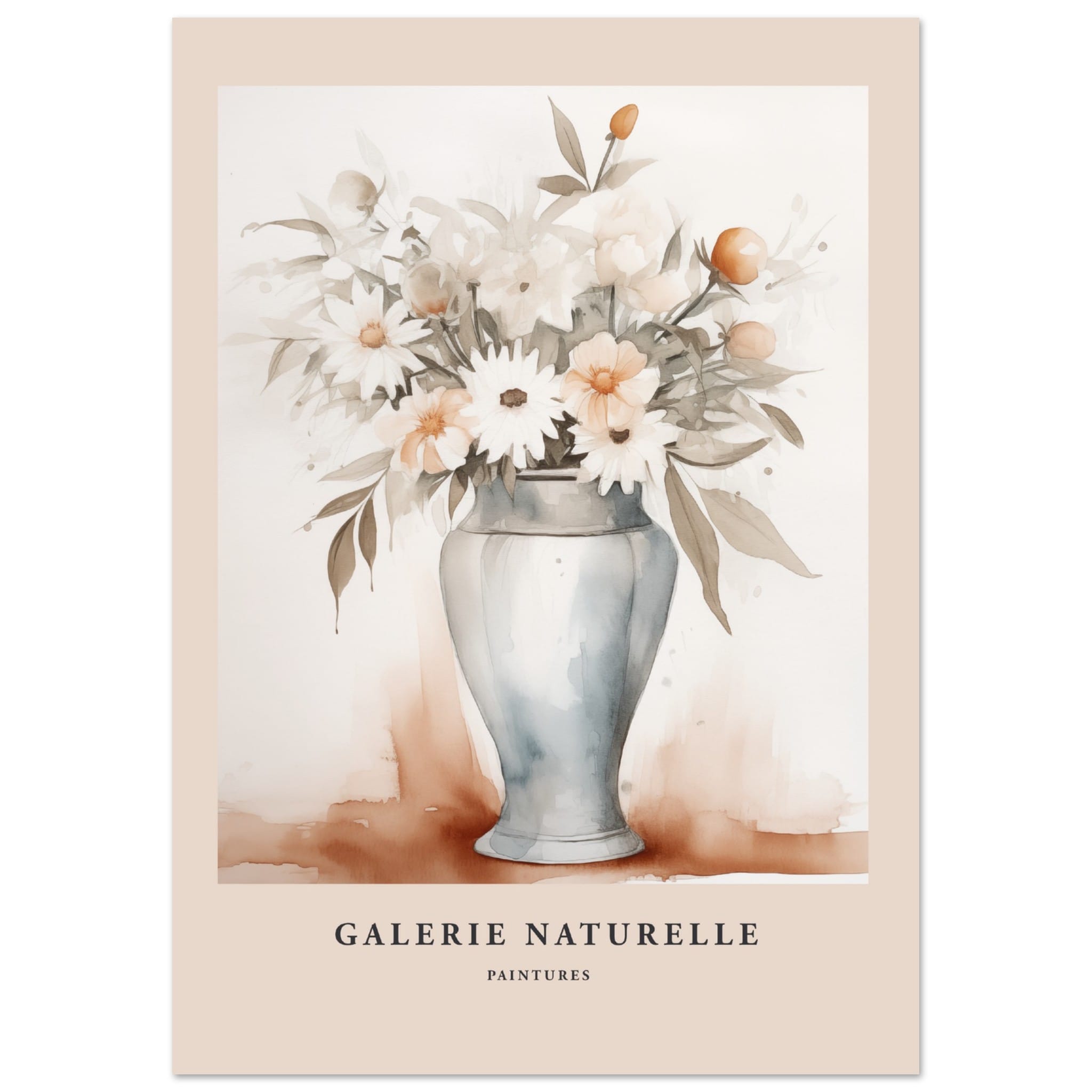 Artfulprints Poster Bloemen in vaas 3 - A4 21x29.7 cm - Meerkleurig