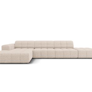 Cosmopolitan Design linker hoekbank Chicago 5-zits, chenille beige – 1 Cosmopolitan Design linker hoekbank Chicago 5-zits, chenille beige – 1