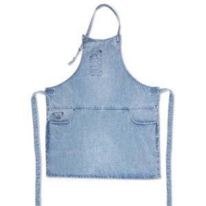 Dutchdeluxes Indigo jeans BBQ of keukenschort licht blauw katoen 5 zak Dutchdeluxes Indigo jeans BBQ of keukenschort licht blauw katoen 5 zak