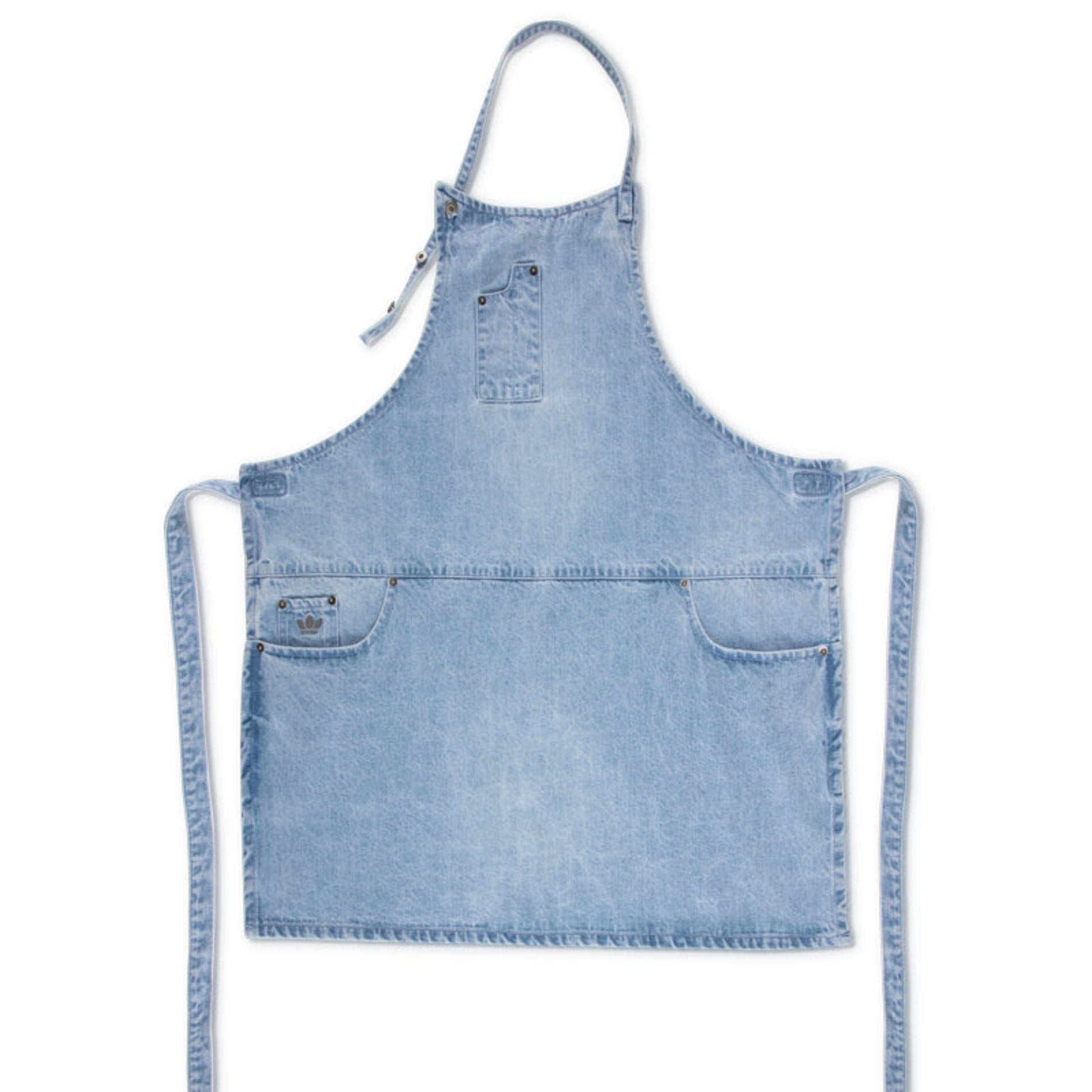 Dutchdeluxes Indigo jeans BBQ of keukenschort licht blauw katoen 5 zak