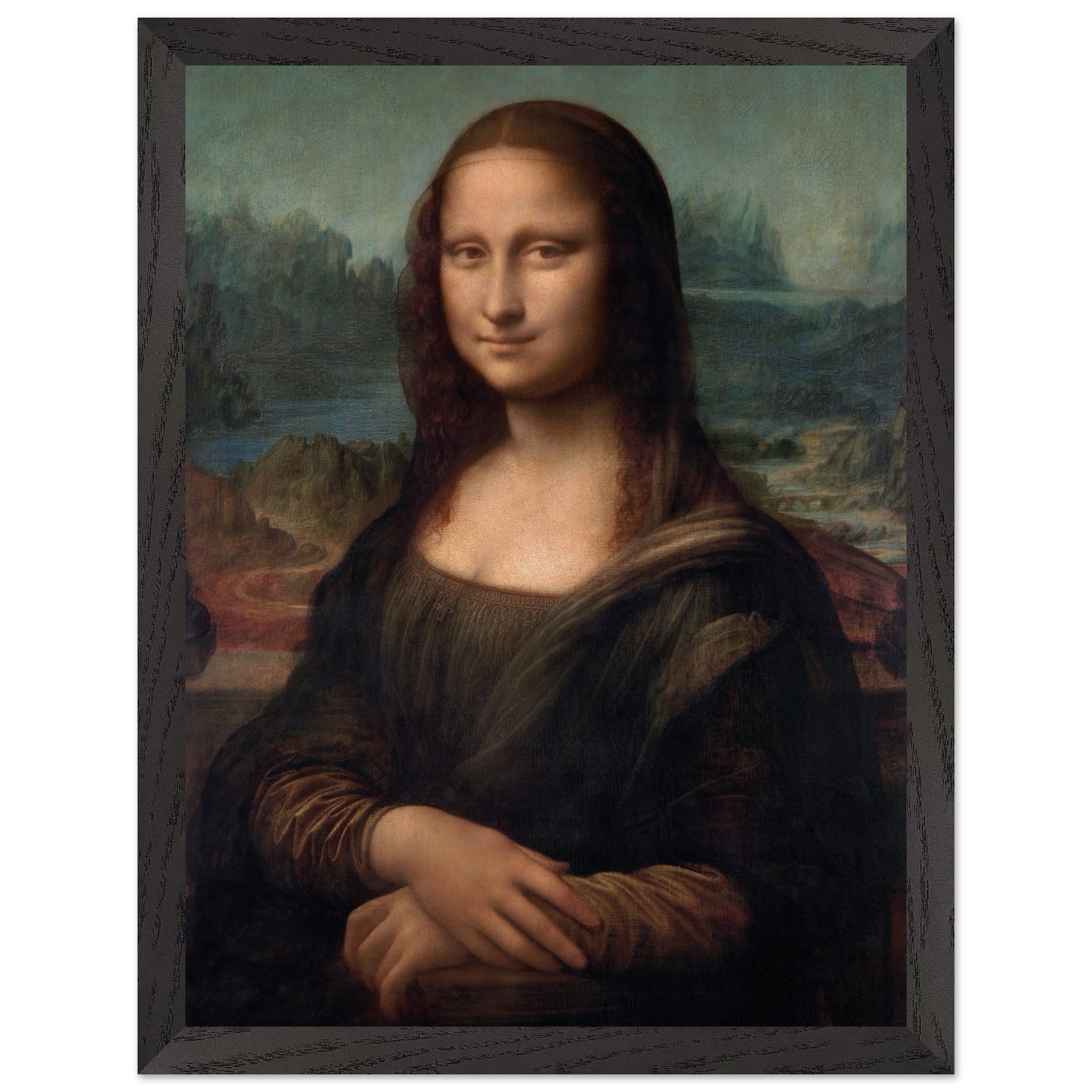 Artfulprints Poster met Lijst Leonardo Da Vinci - Mona Lisa - 30x40 cm