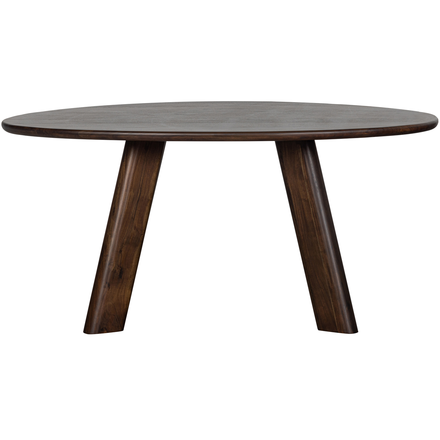 WOOOD eetkamertafel Roundly - Mangohout - Walnoot - 76x160x110
