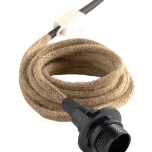 Calma House Jutekabel met E14-lampfitting en aansluitdoos Cable – Natu Calma House Jutekabel met E14-lampfitting en aansluitdoos Cable – Natu