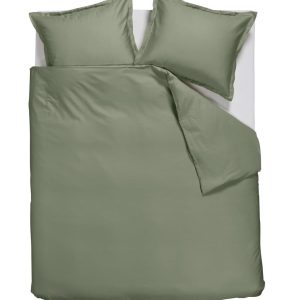 Ambiante dekbedovertrek Satin Uni – 240×200/220 cm – groen Ambiante dekbedovertrek Satin Uni – 240×200/220 cm – groen