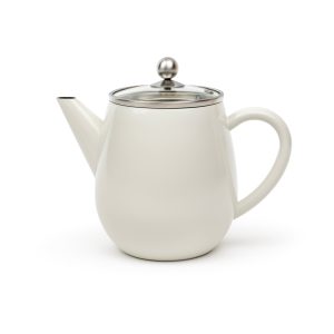 Bredemeijer – Dubbelwandige theepot Eva – 1,1 liter – Wit – Met filter Bredemeijer – Dubbelwandige theepot Eva – 1,1 liter – Wit – Met filter