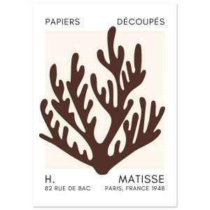 Artfulprints Poster Matisse – Coral harmony brown – A4 21×29.7 cm – Br Artfulprints Poster Matisse – Coral harmony brown – A4 21×29.7 cm – Br