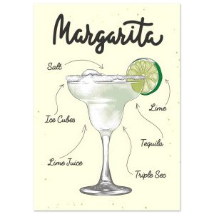 Artfulprints Margarita cocktail – Illustratie poster A4 21×29.7 cm Artfulprints Margarita cocktail – Illustratie poster A4 21×29.7 cm