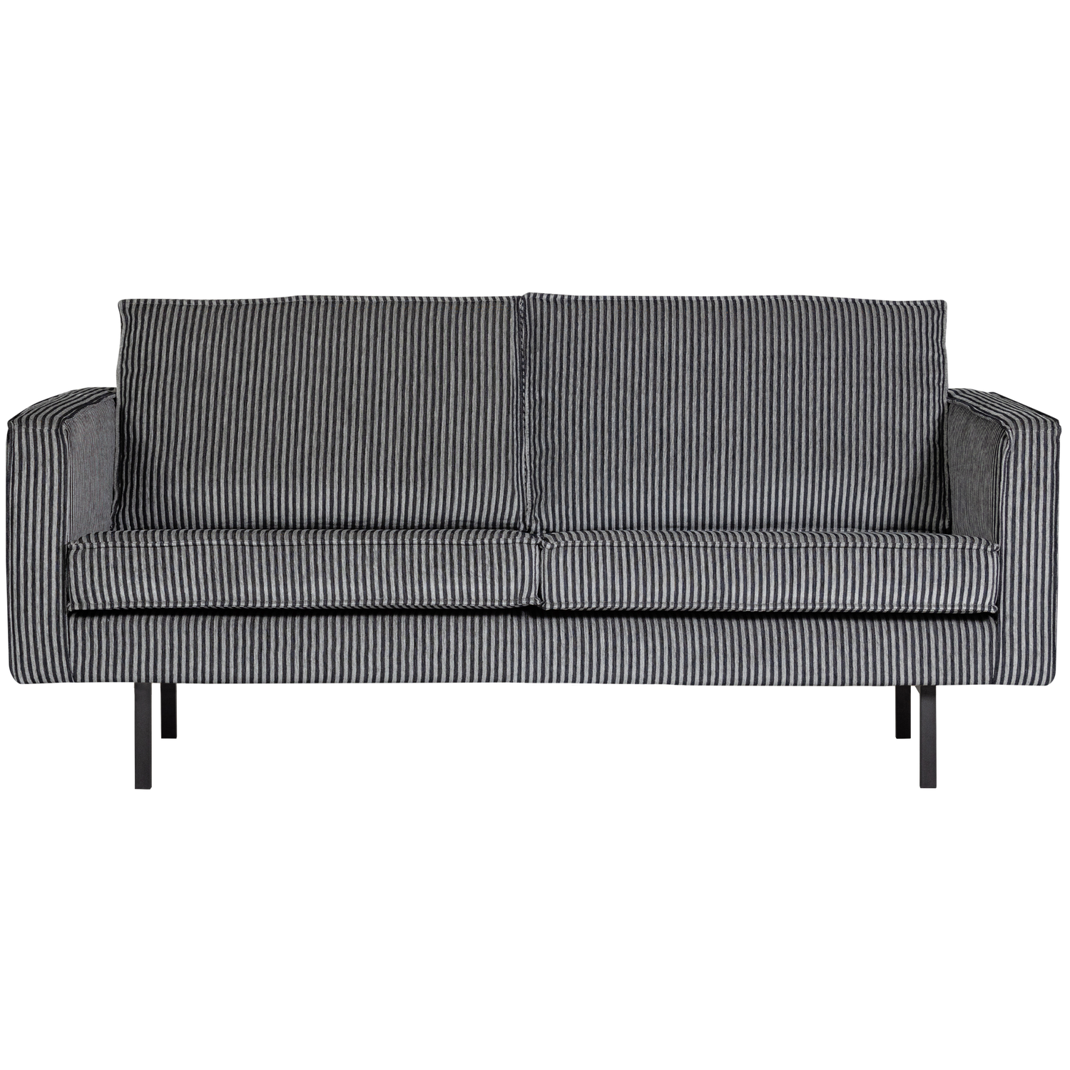 WOOOD 2,5-Zits Bank Rodeo - Streep - Zwart/Grijs - 85x190x86 cm
