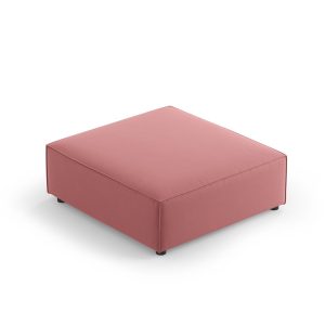Cosmopolitan Design Poef Arendal flueel, zalm – 80x102x40cm