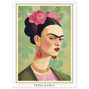 Artfulprints Poster Frida Kahlo – Floral icon portrait – 30×40 cm – Gr Artfulprints Poster Frida Kahlo – Floral icon portrait – 30×40 cm – Gr