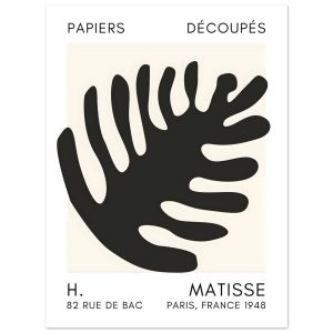 Artfulprints Poster Matisse – Coral bloom black – 30×40 cm – Zwart Artfulprints Poster Matisse – Coral bloom black – 30×40 cm – Zwart
