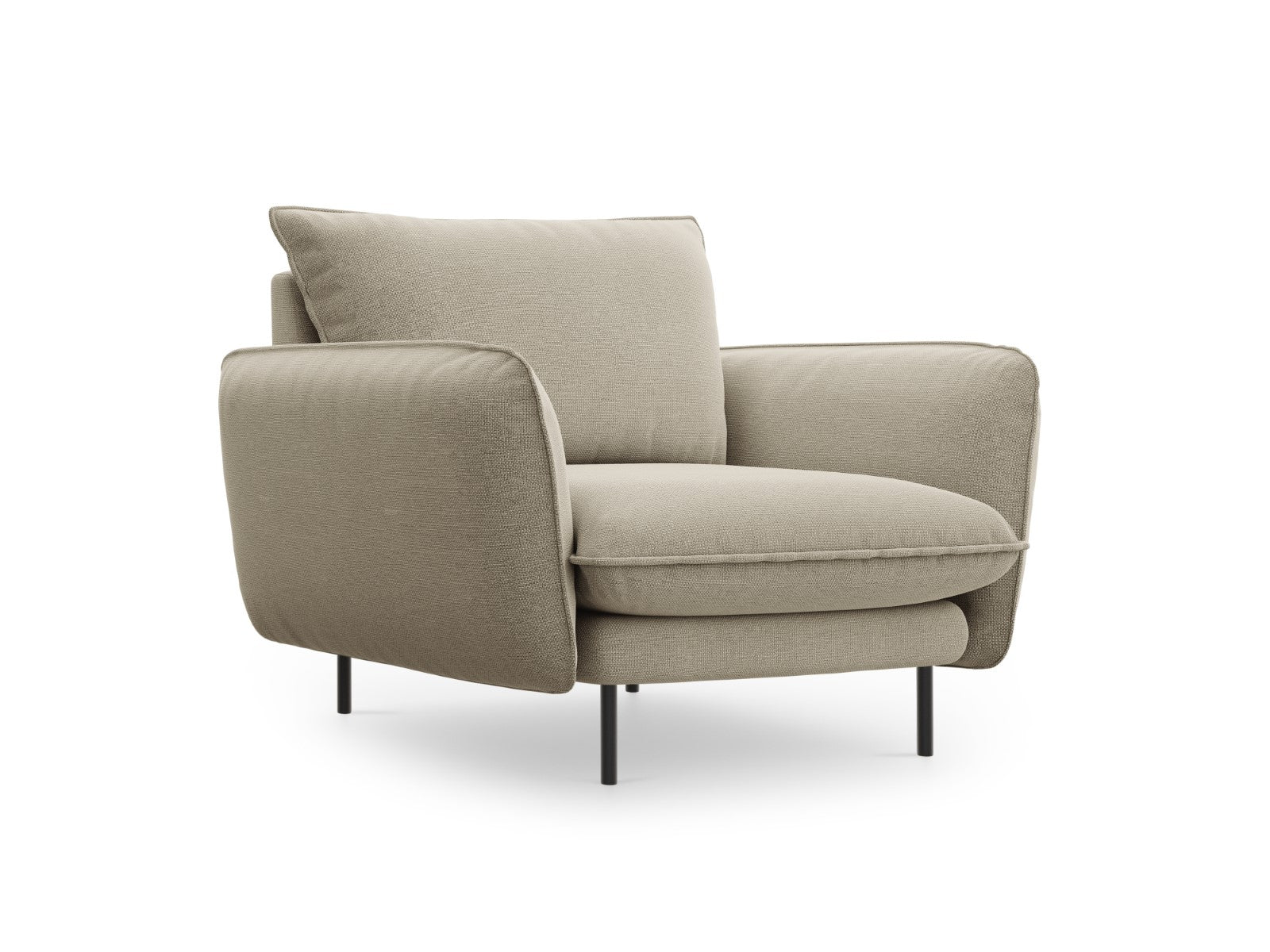 Cosmopolitan Design Fauteuil Vienna structurele stof, beige - 94x97x95