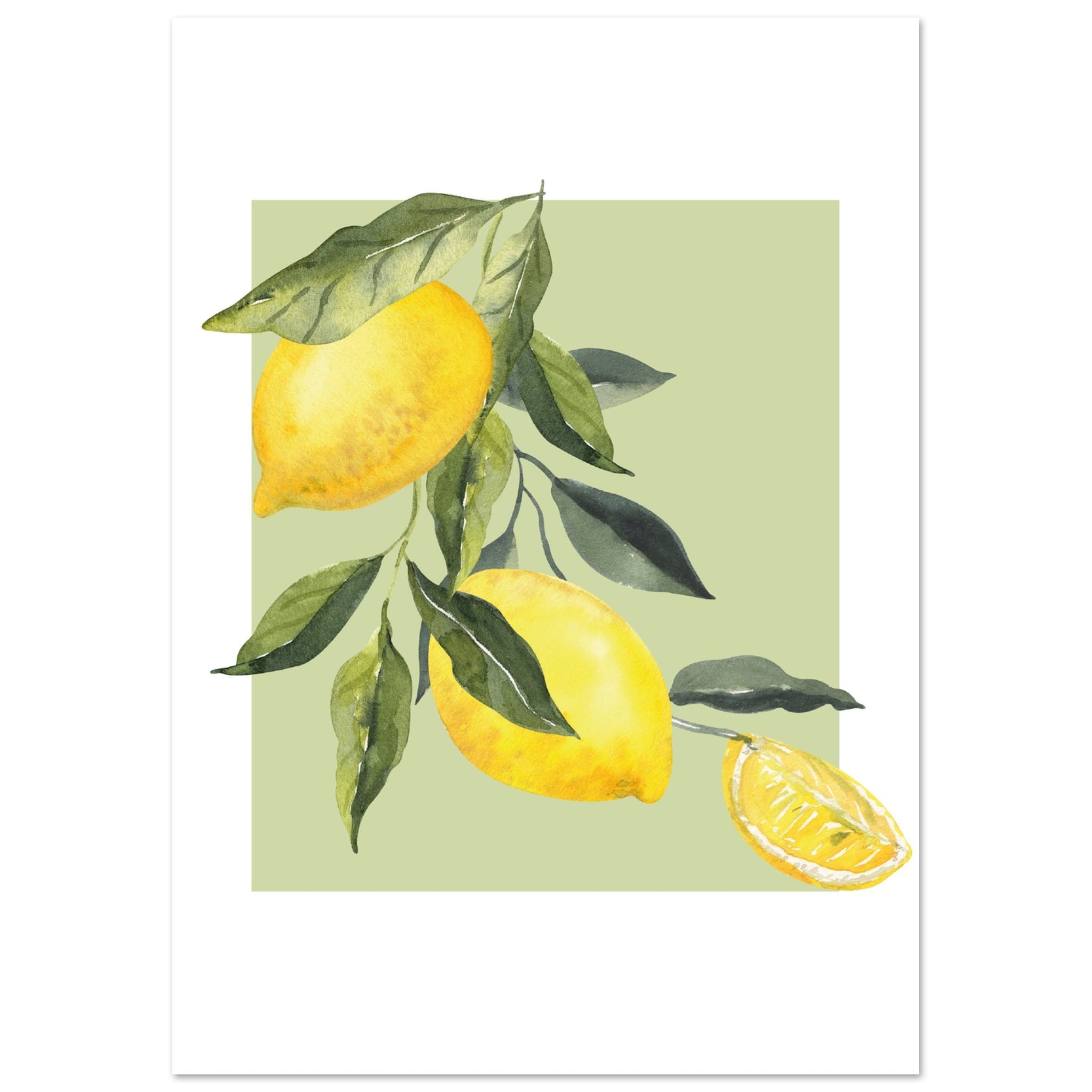 Artfulprints Poster Fruits - Lemon tree symphony - A4 21x29.7 cm - Gro