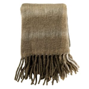 LANDO – Plaid 130×170 cm – Deken met wol en flosjes – superzacht – Mil