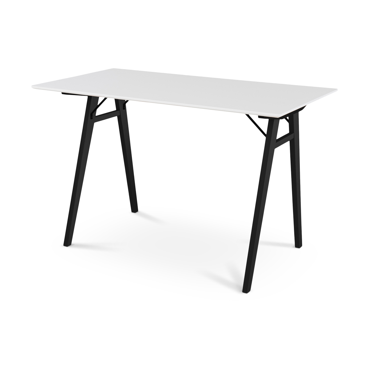 Artichok Rover houten bureau wit - zwart houten onderstel - 120 x 60 c