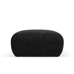 Cosmopolitan Design Poef Nolio chenille, zwart – 75x75x36cm Cosmopolitan Design Poef Nolio chenille, zwart – 75x75x36cm