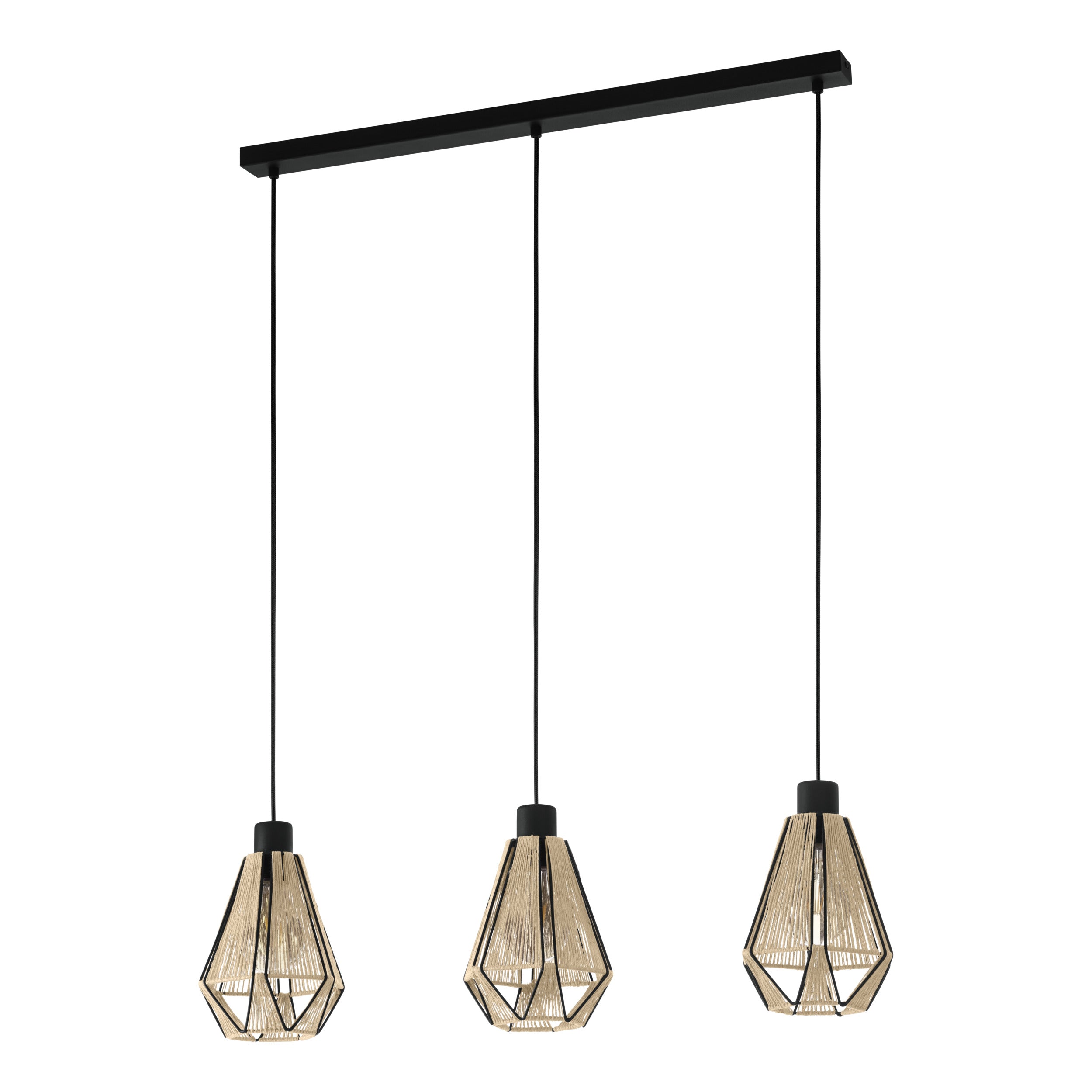 EGLO hanglamp Adwickle - e27 - 87 cm - zwart/bruin