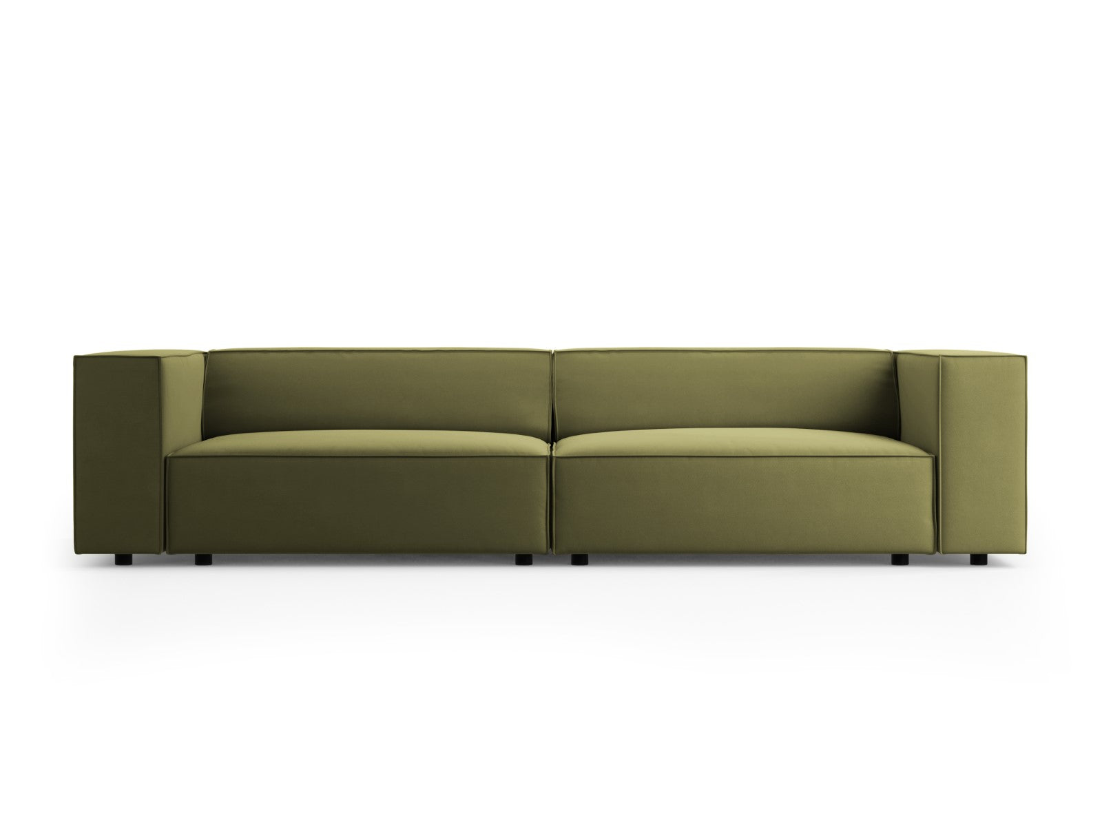Cosmopolitan Design Bank Arendal 4-zits, flueel, lichtgroen - 102x244x