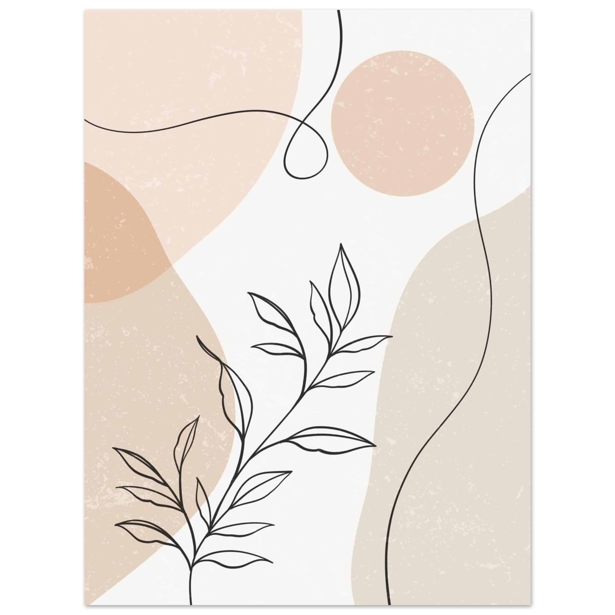 Artfulprints Poster Boho – Whispering lines - 30x40 cm - beige