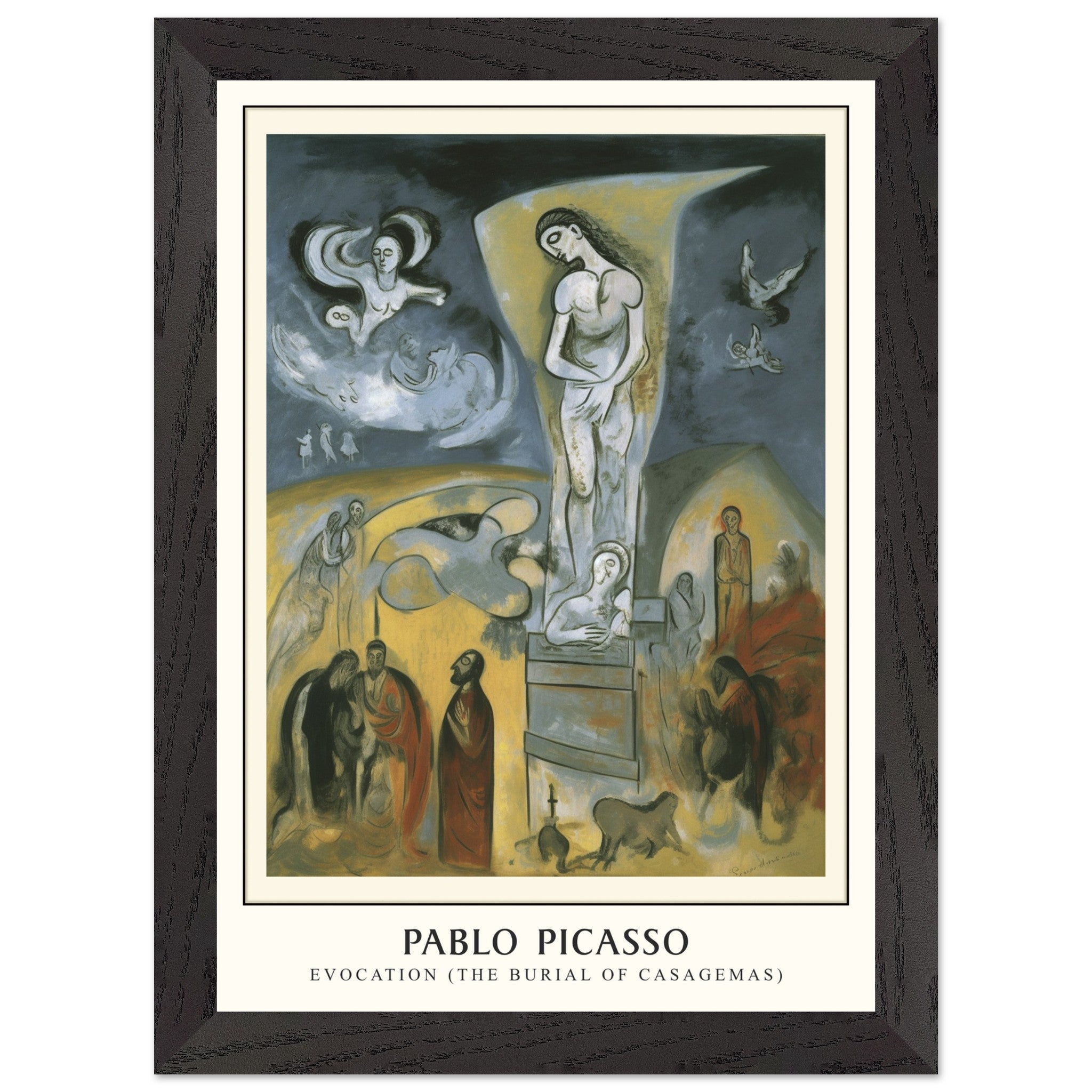 Artfulprints Poster met Lijst Pablo Picasso - Evocation - A4 21x29.7 c