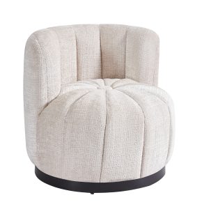 DÉJA Living Draaifauteuil Joyce – Beige Stof – 72x74x71cm DÉJA Living Draaifauteuil Joyce – Beige Stof – 72x74x71cm